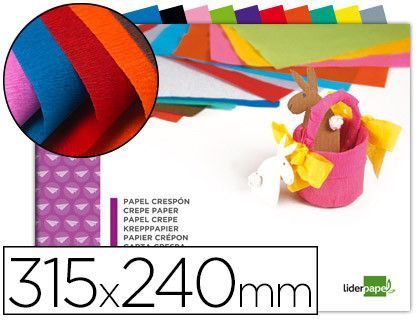 Bloc Trabajos Manuales Liderpapel Crespon 240X315Mm 10 Hojas Colores Surtidos