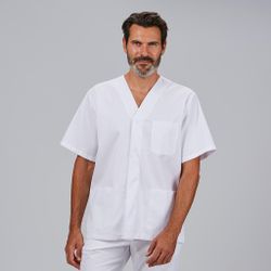 Blusa Hombre Sanitaria (Botón Presión y Sarga)