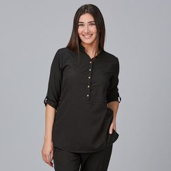 Blusa mujer cuello mao negro o blanco