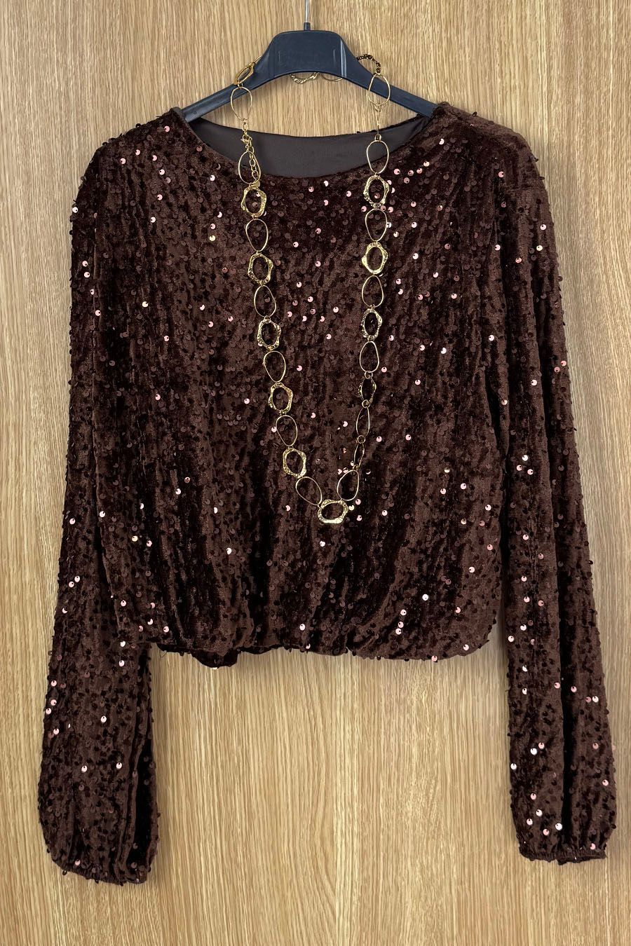 Blusa Versalles marrón