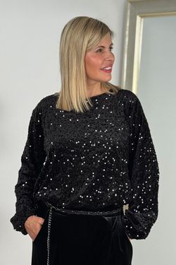 Blusa Versalles negra