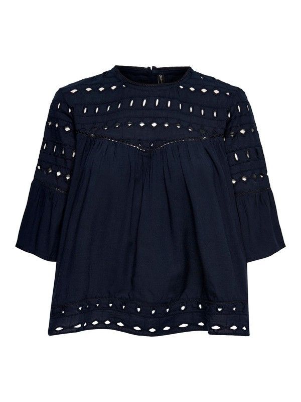 Blusón con manga 3/4 calados Only Insignia Blue