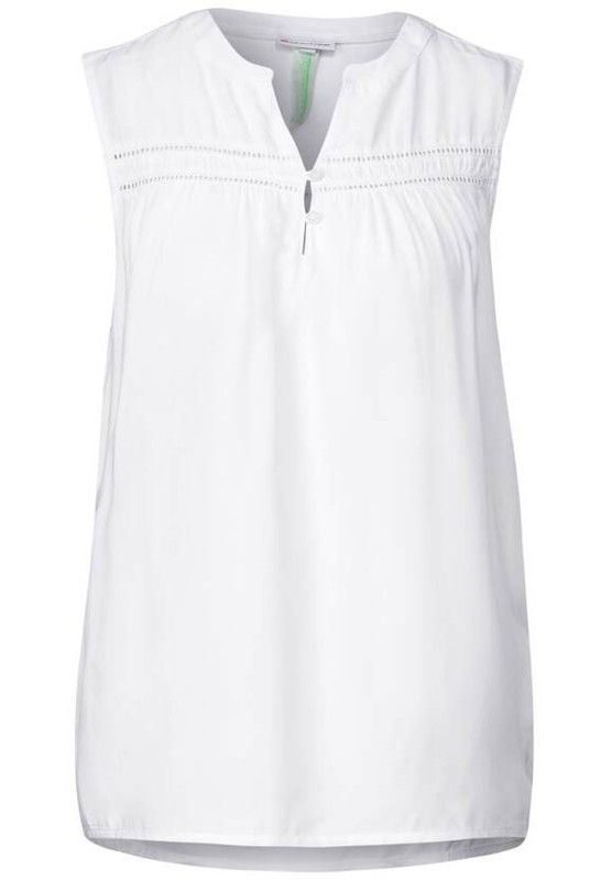 Blusón s/m con 2 botones Street One White