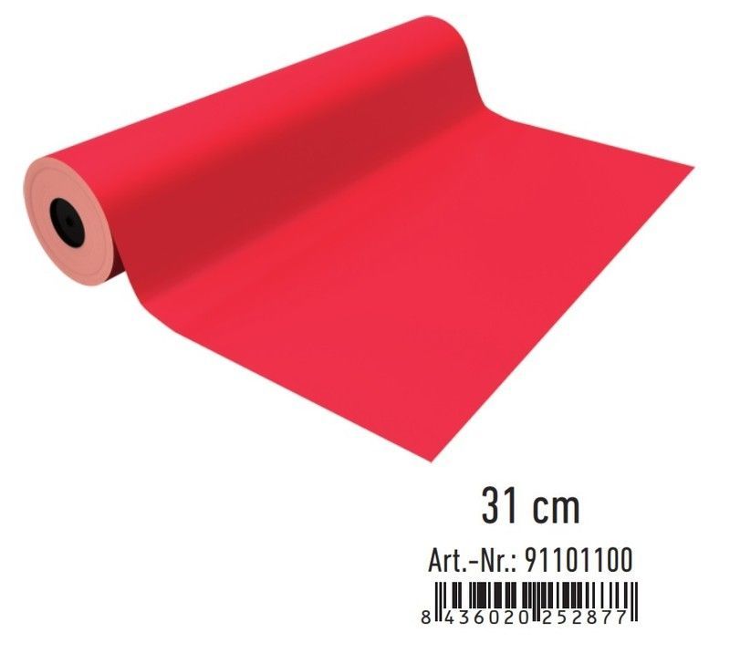 Bobina papel de regalo 31 cm Rojo