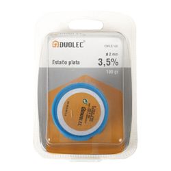Bobinas en blíster. Estaño Plat.3,5% 2Mm.100Gr.Duolec