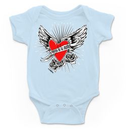 Body para bebé Corazón de la mama en azul