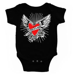 Body para bebé Corazón de la mama negro