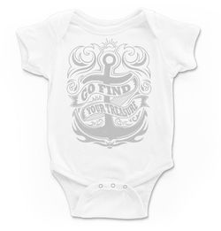 Body para bebé Find your treasure en blanco