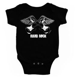 Body para bebé Guitarras negro