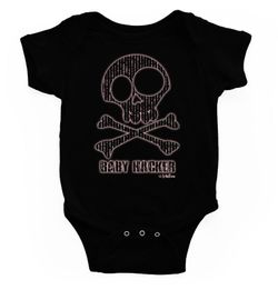 Body para bebé Hacker rosa