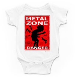 Body para bebé Metal Zone en blanco