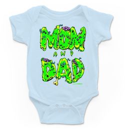 Body para bebé Mom & Dad en azul