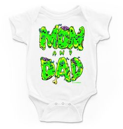 Body para bebé Mom & Dad en blanco