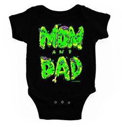 Body para bebé Mom & Dad negro
