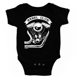 Body para bebé Rebel negro