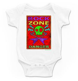 Body para bebé Rock Zone en blanco