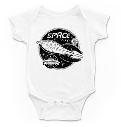 Body para bebé Space en blanco