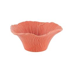 Bol Alcea de loza en color coral, 15,5 x 15 x 6,5 cm | María Flor