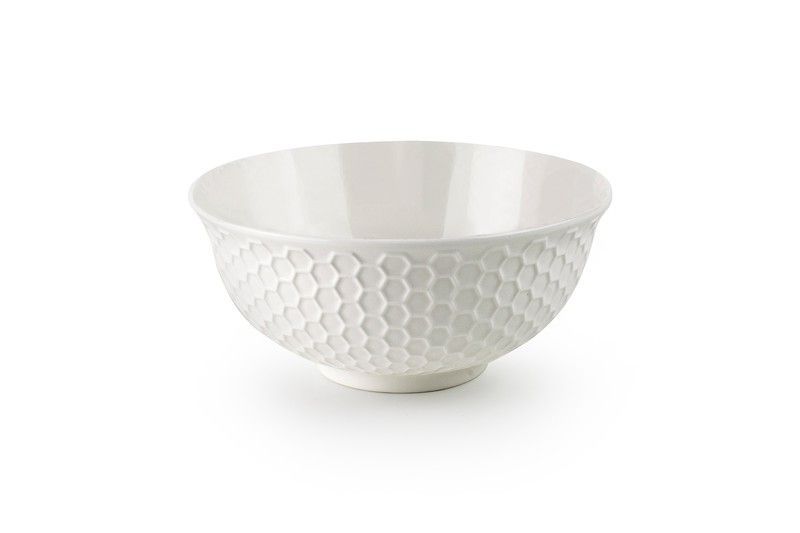 Bol Estilo Japonés Hexagon White 0,70 Lt Ibili