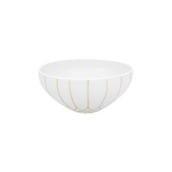 Bol para cereales de porcelana en blanco y oro, 14,6 x 14,6 x 6,9 cm | Terrace