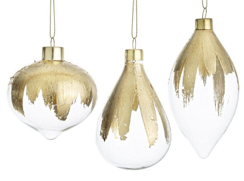 Bola cristal para arbol de navidad oro y blanco decoración de navidad para casa