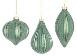 Bola de Navidad Cristal Arbol Color Verde Surtidas Formas Bizzotto