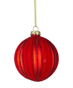 Bola de Navidad Cristal Arbol Rojo Diam 80 cms Hecho Mano Bizzotto