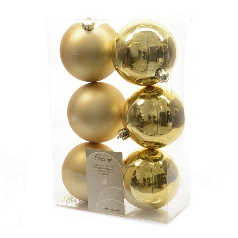 Bola De Plástico Diámetro 8 Cm. Oro