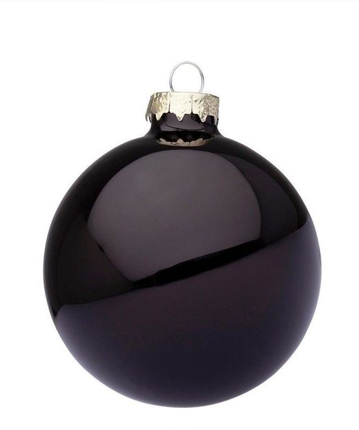 Bola Navidad Cristal Negro 8cm decoración de navidad para casa