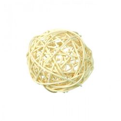 Bola Rattan/Midelino Blanco Diámetro 5Cm Set.12U.