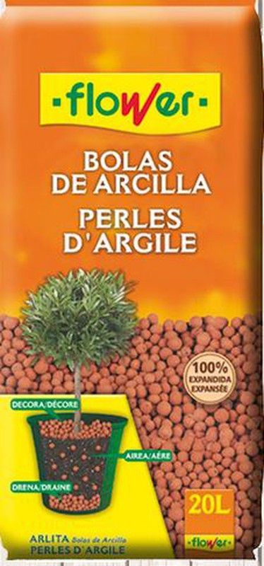 Bolas arcilla Roja Flower