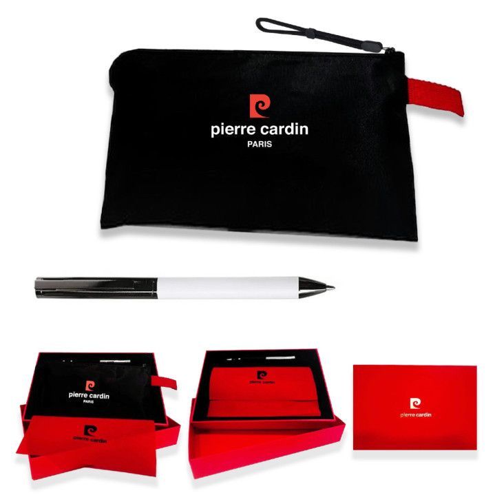 Bolígrafo Acero Pierre Cardin PCB03/2P Negro Carbono Bicolor Blanco