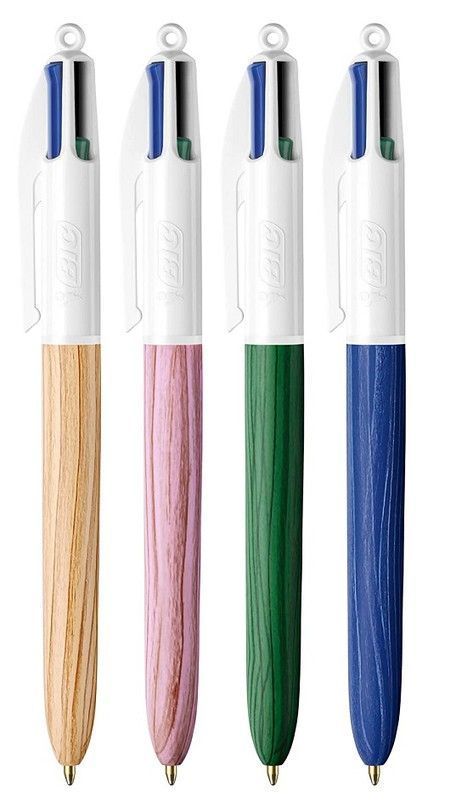 Bolígrafo Bic 4 Colours Wood Efectect 4 en 1
