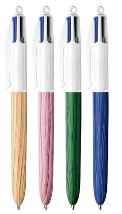 Bolígrafo Bic 4 Colours Wood Efectect 4 en 1