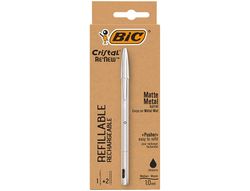 Boligrafo bic cristal renew tinta negra pack de 1 unidad + 2 recambios