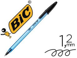 Boligrafo bic cristal soft negro punta de 1,2 mm