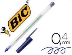 Boligrafo bic ecolutions round stic azul