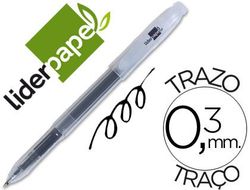 Boligrafo Liderpapel Super Gel Punta 0.5 mm Negro