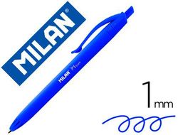 Boligrafo milan p1 retractil 1 mm touch azul