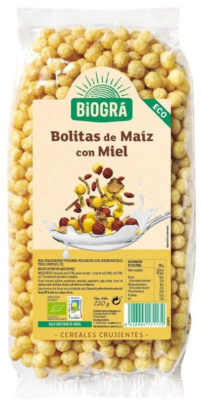 Bolitas de Maíz con miel 250g Ecológicos Biogra