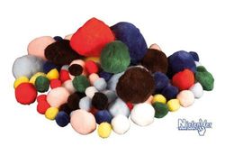 Bolsa 100 pompones de colores