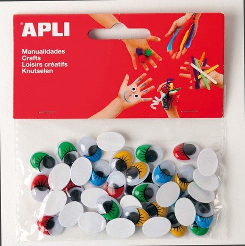 Bolsa apli con ojos móviles para manualidades