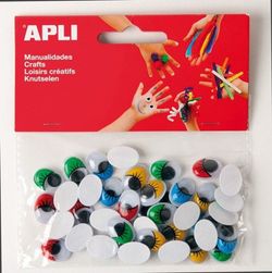 Bolsa apli con ojos móviles para manualidades