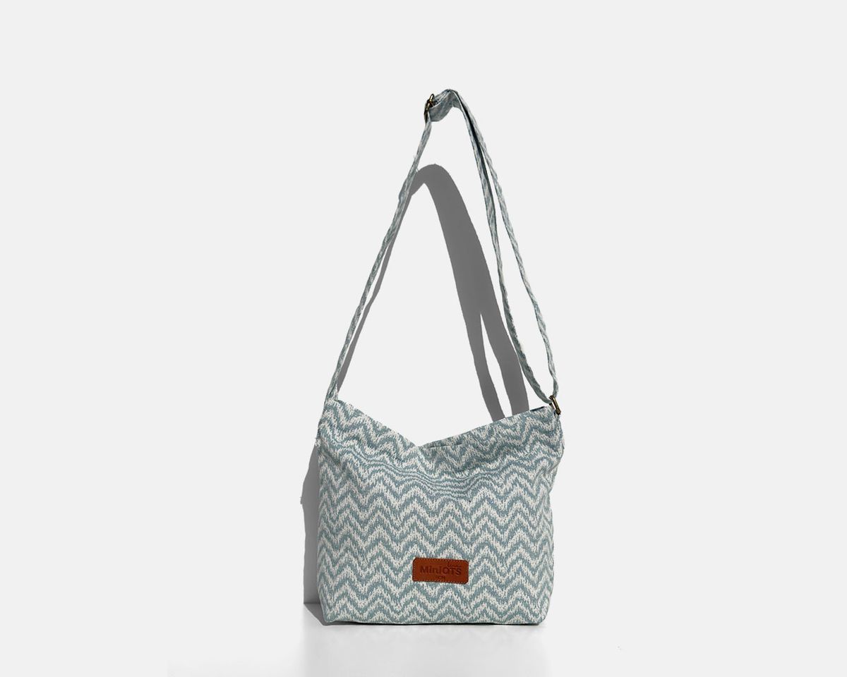 Bolsa bandolera mediana MINIOTS étnico azul