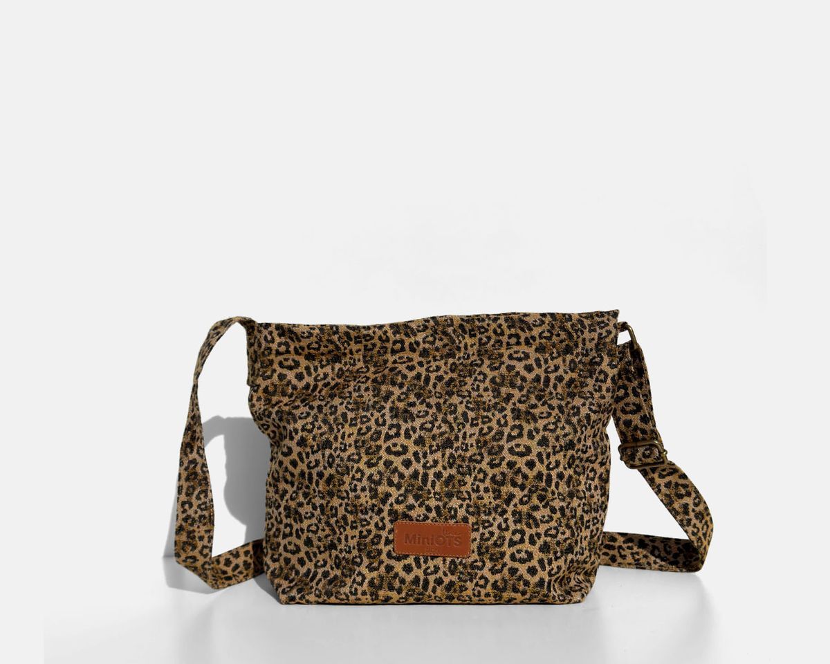 Bolsa bandolera mediana MINIOTS Leopardo