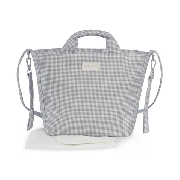 BOLSA CANASTILLA LITTLE BLOOM VICHY GRIS