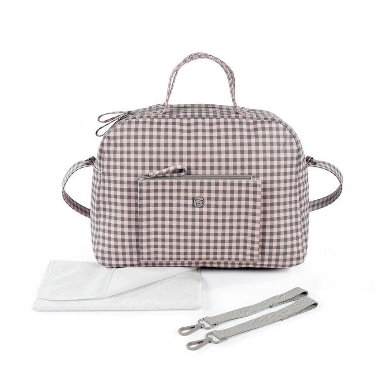 BOLSA CANASTILLA TOGETHER ROSA/GRIS