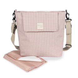 Bolsa canastilla Walking Mum I Love vichy rosa