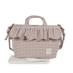 Bolsa canastilla Walking Mum Praliné vichy Moka