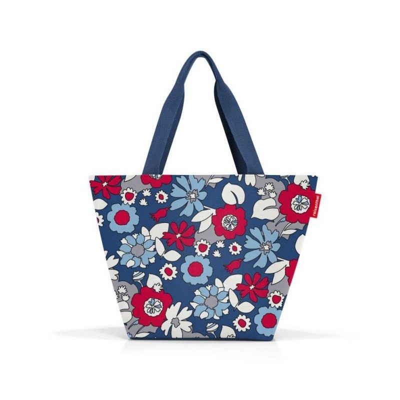 Bolsa compra M florist indigo Reisenthel